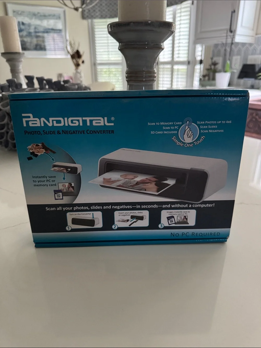 PANDIGITAL Photo, Slide & Negative Converter - Teal/White